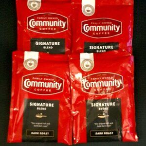 Signature Blend, Dark Roast Pre-Measured Coffee Packs, 2.5 Ounce Each (Lot of 4)